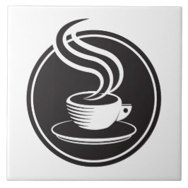 白黒クールコーヒーキッチン タイル