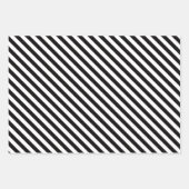 白黒クールストライプの ラッピングペーパーシート (正面3)