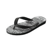 白黒クール部族プリントビーチサンダル キッズビーチサンダル (アングル)