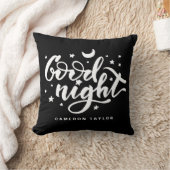 白黒グッドナイトタイポグラフィ子供部屋 クッション (ブランケット)