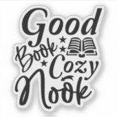白黒グッドブックコージーヌック シール (正面)
