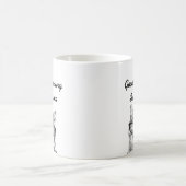 白黒グッドモーニングメッセージ11oz cat mug モーフィングマグカップ (中央)