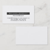 白黒グモダンレーコンサルタントの名刺 名刺 (正面/裏面)