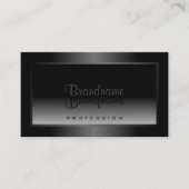 白黒グラデーションの下塗りフレームスタイリッシュ 名刺 (正面)