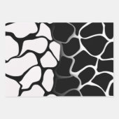 白黒グラデーションの折り返し紙  ラッピングペーパーシート (正面)