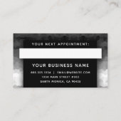 白黒グラデーションモダンエレガントプロフェッショナル 予約カード (裏面)