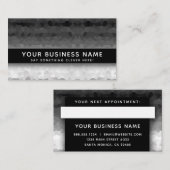 白黒グラデーションモダンエレガントプロフェッショナル 予約カード (正面/裏面)