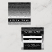 白黒グラデーションモダンエレガントプロフェッショナル 予約カード (正面/裏面)