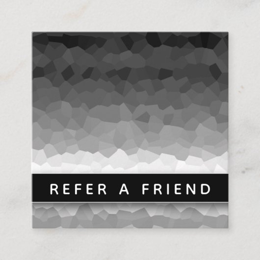 白黒グラデーションモダンエレガントプロフェッショナル 予約カード (正面)