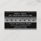 白黒グラデーションモダンエレガントプロフェッショナル 予約カード (裏面)