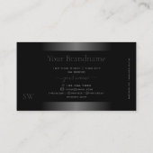 白黒グラデーション下塗りフレームモノグラム 名刺 (裏面)