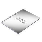 白黒グラデーション個人用ノートブック ノートブック (左側)