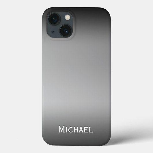 白黒グラデーション水平パーソナライズされた Case-Mate iPhoneケース (裏面)