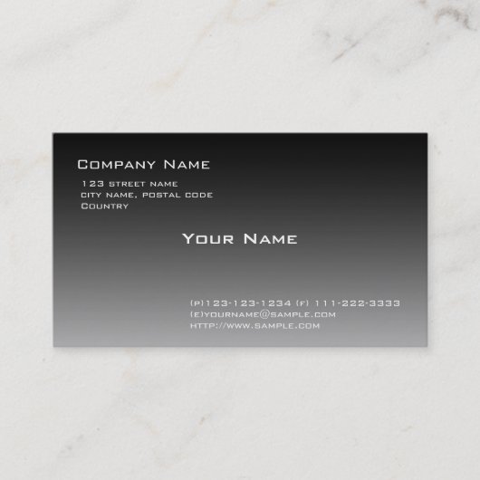 白黒グラデーション 名刺 (正面)