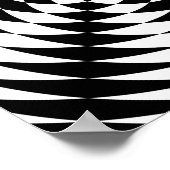 白黒グラフィックの光学錯覚 ポスター (角)