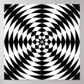 白黒グラフィックの光学錯覚 ポスター (正面)