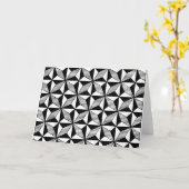 白黒グラフィックデザイングリーティングカード カード (黄色い花)