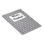 白黒グラフィックパターンノートブック ノートブック (右側)