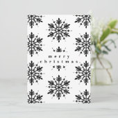 白黒グラフィックミニマルスノーフレーク シーズンカード (スタンド正面)