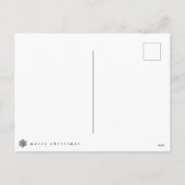 白黒グラフィックミニマルスノーフレーク シーズンポストカード (裏面)