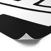 白黒グラフィティ通りアート ポスター (角)