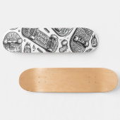 白黒グラフティデザイン2 スケートボード (横)