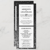 白黒グラムシックモダンズ結婚グリッター プログラム (正面/裏面)