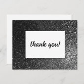 白黒グラムシックモダンズ結婚グリッター ポストカード (正面/裏面)