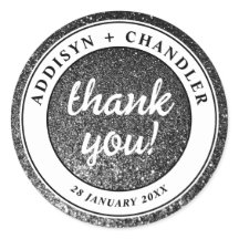 白黒グラムシックモダンズ結婚グリッター