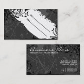 白黒グランジなアポイントメントカード 予約カード (正面/裏面)