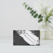 白黒グランジなアポイントメントカード 予約カード (スタンド正面)