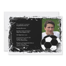 白黒グランジなサッカーの卒業