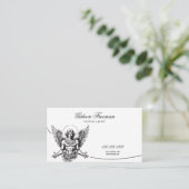 白黒グランジエンジェルタトゥーアーティスト 名刺 (スタンド正面)