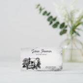 白黒グランジスカルバラタトゥーアーティスト 名刺 (スタンド正面)