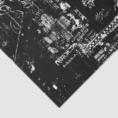 白黒グランジティッシュペーパー 薄葉紙 (詳細)