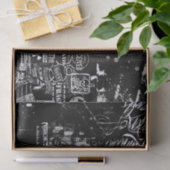 白黒グランジティッシュペーパー 薄葉紙 (ギフト)