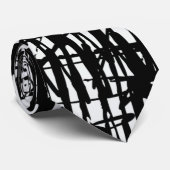 白黒グランジパターユニセックスンのネックタイ ネクタイ (ロール)