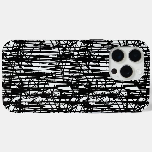 白黒グランジ大人iPhone 15 Pro Maxケース Case-Mate iPhoneケース (裏面 (横))