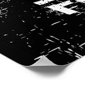 白黒グランジ頭のポやる気を起こさせるスター ポスター (角)