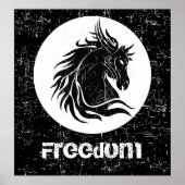 白黒グランジ頭のポやる気を起こさせるスター ポスター (正面)