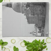 白黒グランドカナルヴェニタリアトラベル キッチンタオル (折り畳み)