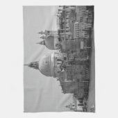 白黒グランドカナルヴェニタリアトラベル キッチンタオル (縦)