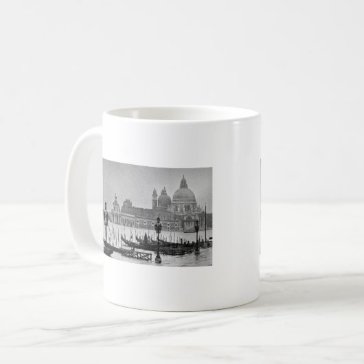 白黒グランドカナルヴェニタリアトラベル コーヒーマグカップ (正面左)