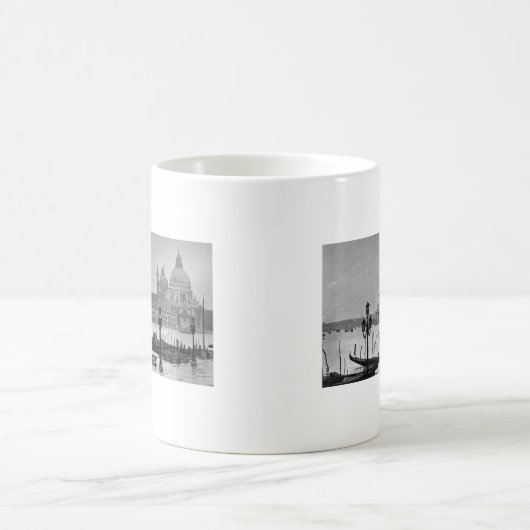 白黒グランドカナルヴェニタリアトラベル コーヒーマグカップ (中央)