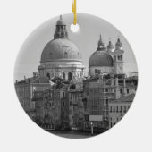 白黒グランドカナルヴェニタリアトラベル セラミックオーナメント (裏面)