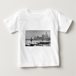 白黒グランドカナルヴェニタリアトラベル ベビーTシャツ