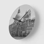 白黒グランドカナルヴェニタリアトラベル ラウンド壁時計 (傾斜)