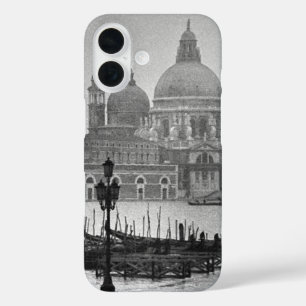 白黒グランドカナルヴェニタリアトラベル iPhone 16ケース
