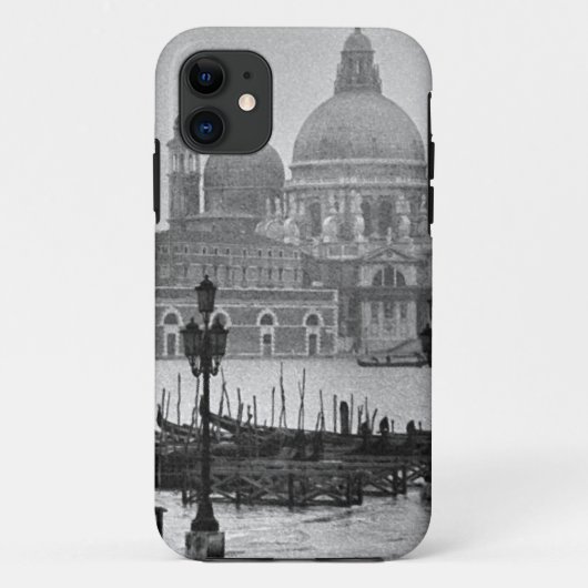 白黒グランドカナルヴェニタリアトラベル Case-Mate iPhoneケース (裏面)
