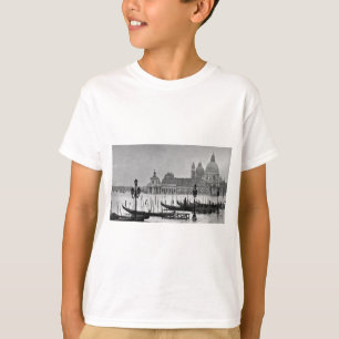 白黒グランドカナルヴェニタリアトラベル Tシャツ
